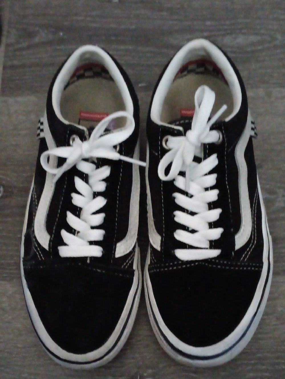 Vans Black and White Old Skool Lace-Up Sneakers